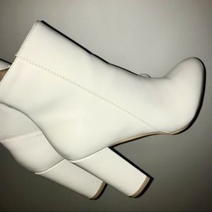 PrettyLittleThing White Faux Leather Ankle Boot